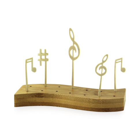 Bamboo skewer with music design