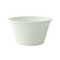 White sugarcane fibre cup   H63mm 350ml