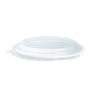 Couvercle plat transparent en plastique PET  dia165mm