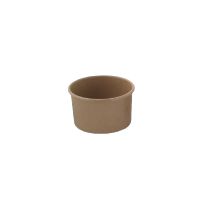 Couvercle plat brun en carton kraft perforé pour boisson chaude 100ml 61mmH7,5mm