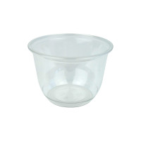 Clear round PET plastic dessert cup   H52mm 230ml