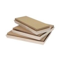 Couvercle plat en carton brun 310x310mm H60mm