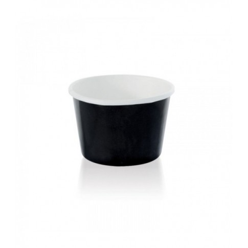 Black paper cup for hot and cold foods 130ml Ø74mm  H50mm