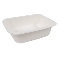 Barquette scellable pulpe laminée PLA "gastronorme" 1/8 160x130mm H46mm 585ml