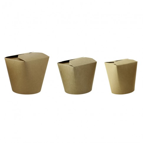 Pot carton rond kraft fermeture à fente 72x87mm H95mm 550ml